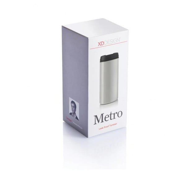 Biały kubek termiczny XD Design Metro, 300 ml-image-1