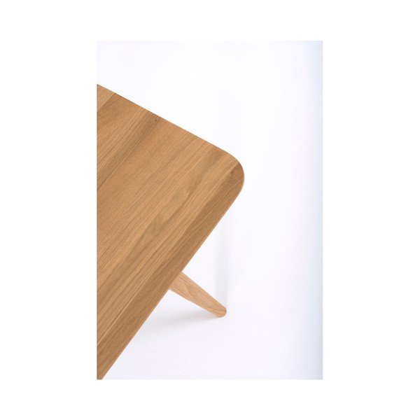 Ławka z litego drewna dębowego Gazzda Stafa, dł. 140 cm-image-1