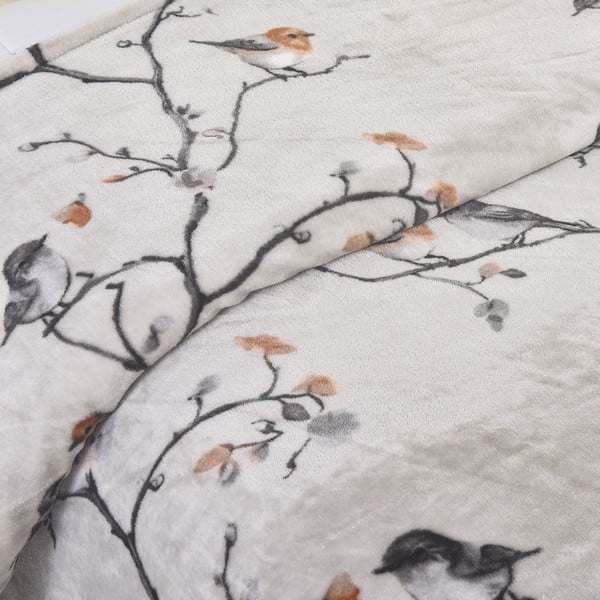 Szara pościel jednoosobowa z mikropluszu 140x200 cm Ronja – My House-image-1