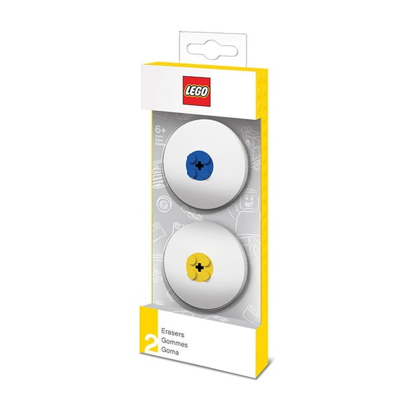 Zestaw 2 gumek do LEGO® Blue & Yellow