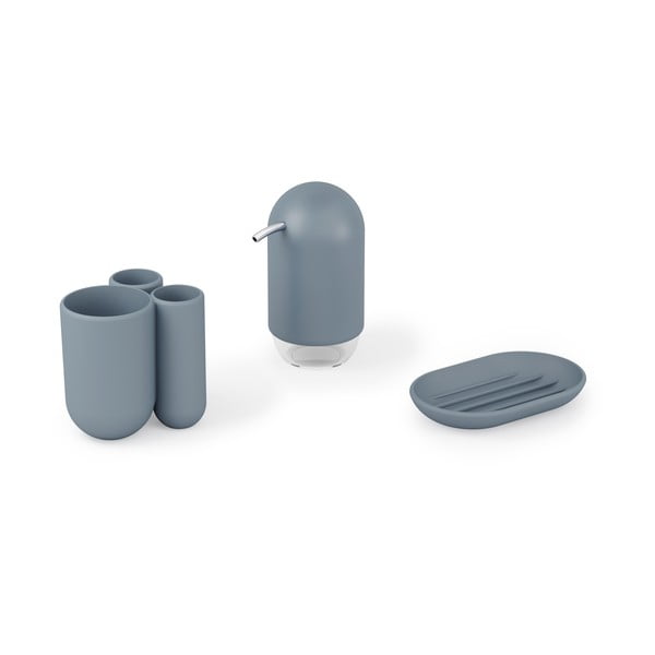 Niebieski plastikowy dozownik do mydła 230 ml Touch – Umbra-image-4