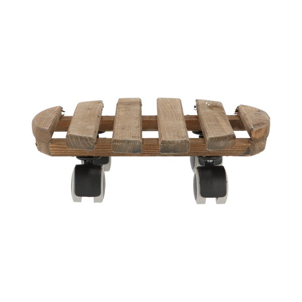 Drewniany kwietnik na kółkach ø 29 cm (wysokość 8 cm) Indoor – Esschert Design-image-2