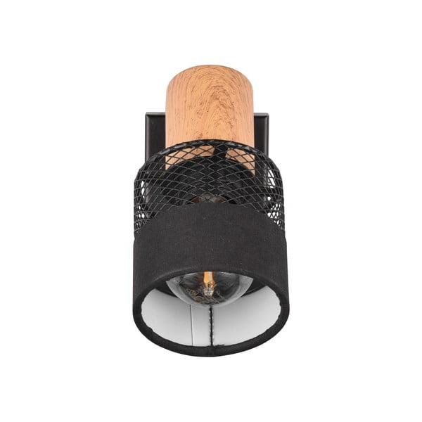 Czarno-naturalny kinkiet ø 7 cm Nandini – Trio-image-4