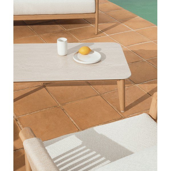 Beżowy aluminiowy zestaw mebli ogrodowych dla 4 osób Sirte – Kave Home-image-2