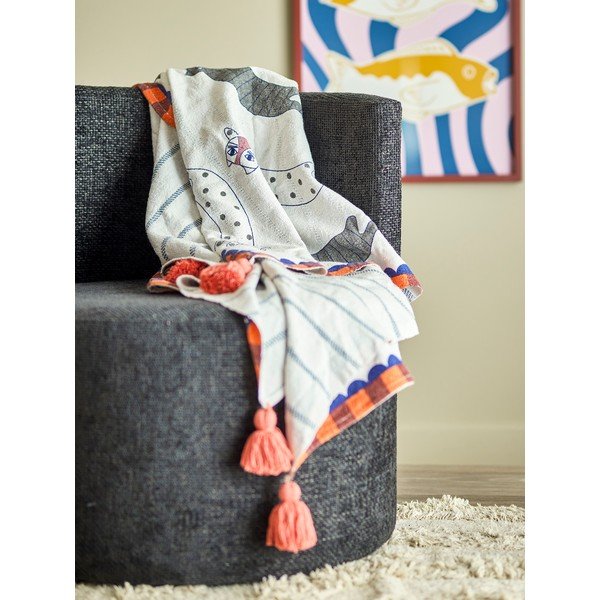 Koc z mieszanki bawełny 130x155 cm Missy – Bloomingville-image-1