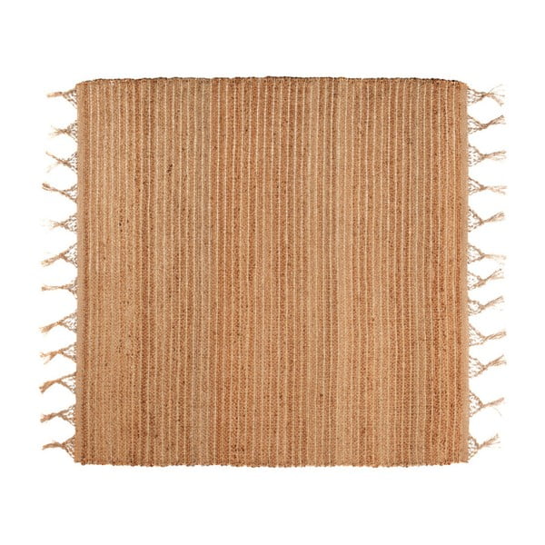 Brązowy ręcznie tkany dywan Nattiot Saheli, 140x140 cm