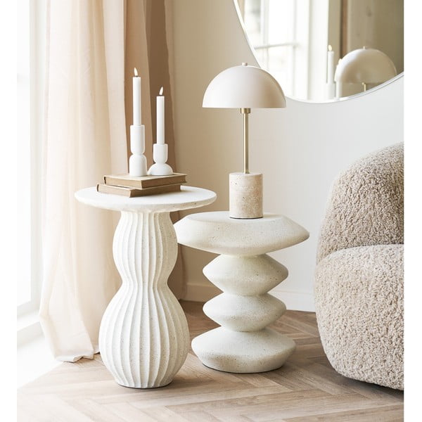 Kamienny okrągły stolik ø 36 cm Blackburn – House Nordic-image-1