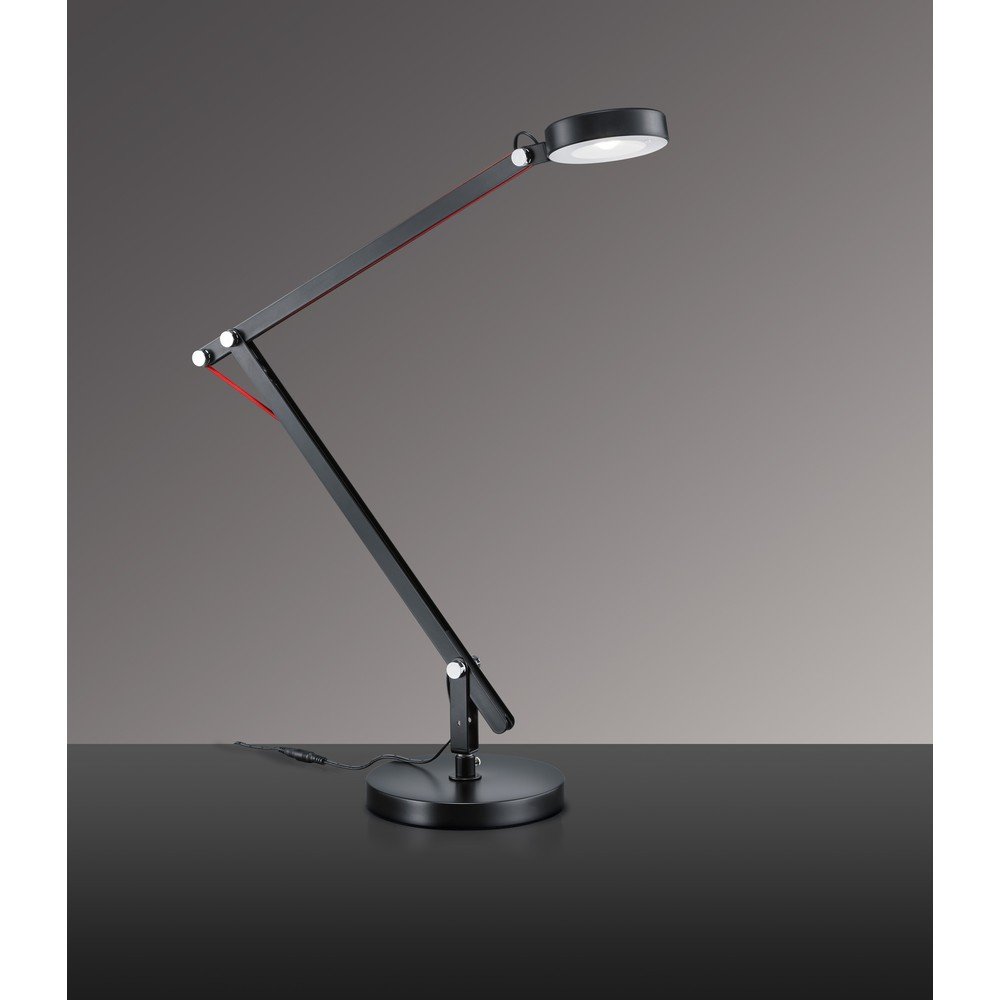 Czarna lampa stołowa LED z elastyczną konstrukcją (wysokość 90 cm) Amsterdam – Trio (zdjęcie 2)
