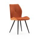 Pomarańczowe sztruksowe krzesła zestaw 2 szt. Adaya – Marckeric