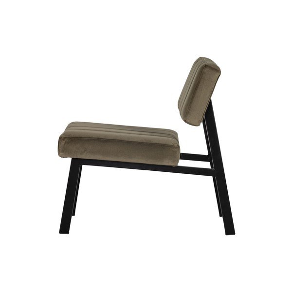 Khaki fotel z aksamitnym obiciem WOOOD Kaja-image-3