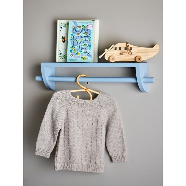 Niebieska półka dziecięca z litego drewna paulowni 60 cm Mingus – Bloomingville Mini-image-2