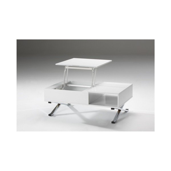 Biały stolik z wysuwanym blatem Marckeric Manila-image-2