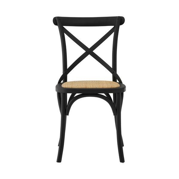 Czarne krzesło z litego drewna dębowego Lyon – Premier Housewares-image-2