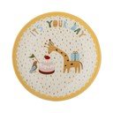 Żółty/kremowy kamionkowy talerz dla dzieci ø 16 cm Celebrate – Bloomingville Mini