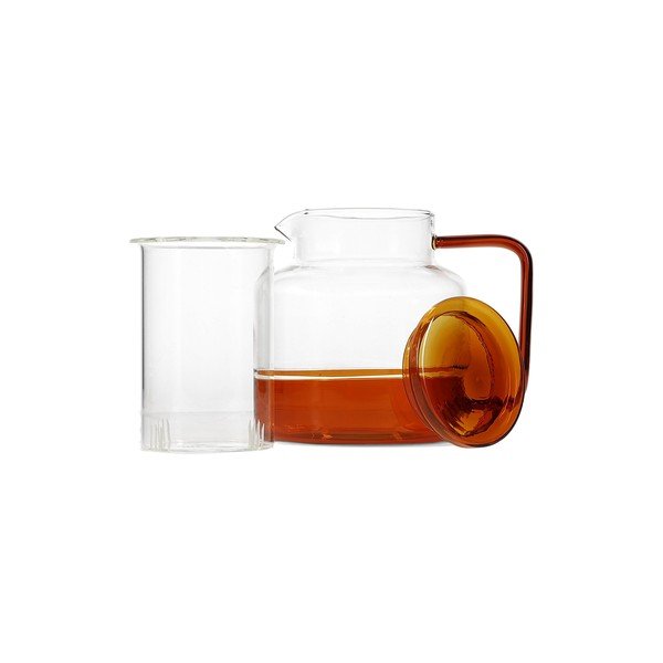 Szklany dzbanek do herbaty w bursztynowym kolorze 950 ml Liv – ONA-image-2