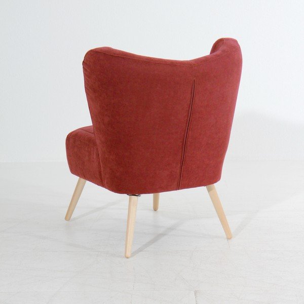 Ciemnoczerwony fotel Max Winzer Sari Velur-image-3