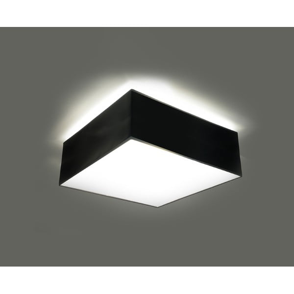 Czarna lampa sufitowa 25x25 cm Mitra – Sollux-image-1