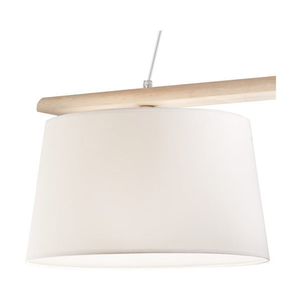 Jasnobrązowa lampa wisząca z tekstylnym kloszem ø 35 cm Aida – LAMKUR-image-4