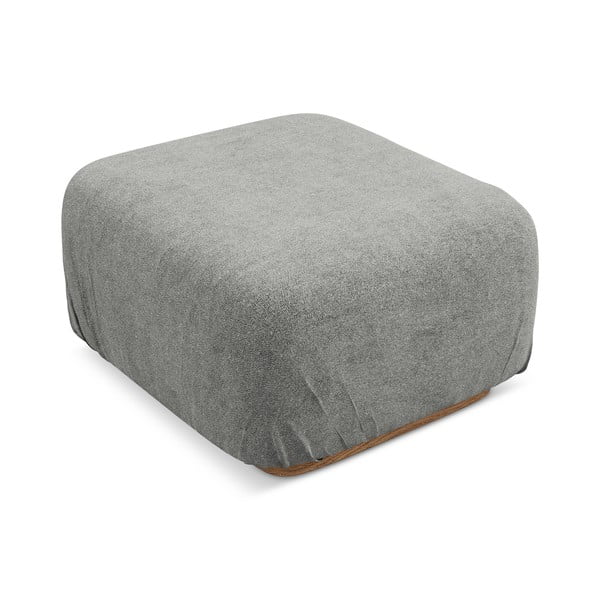 Szary podnóżek modułowy z materiału bouclé Ailani – Makamii-image-2