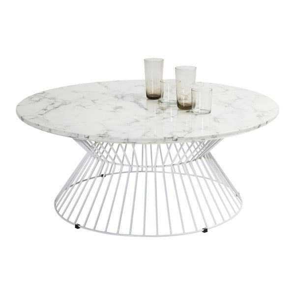 Biały stolik Kare Design Cintura, ⌀ 90 cm