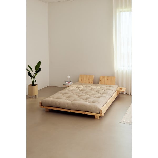 Łóżko dwuosobowe z litego drewna sosnowego ze stelażem 180x200 cm Social Bed – Karup Design-image-1