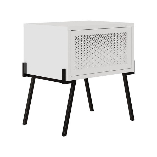 Biała szafka nocna Naive – Kalune Design