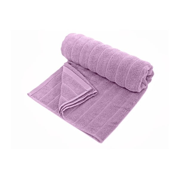 Jasnofioletowy ręcznik kąpielowy z czesanej bawełny Pierre, 90x150 cm