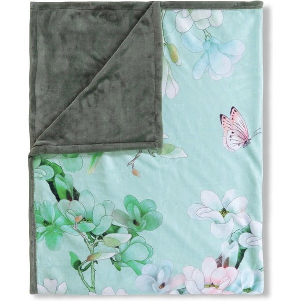 Zielony koc dwustronny Descanso Shi, 130x160 cm-image-3