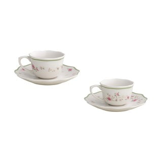 Zestaw 2 porcelanowych filiżanek do kawy Brandani Nonna Rosa