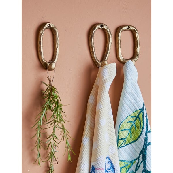 Metalowe haczyki w kolorze złota zestaw 3 szt. Cias – Bloomingville-image-1