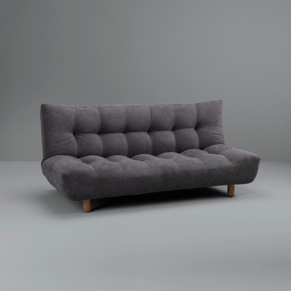Grafitowa sofa rozkładana Design Twist Tampico-image-2