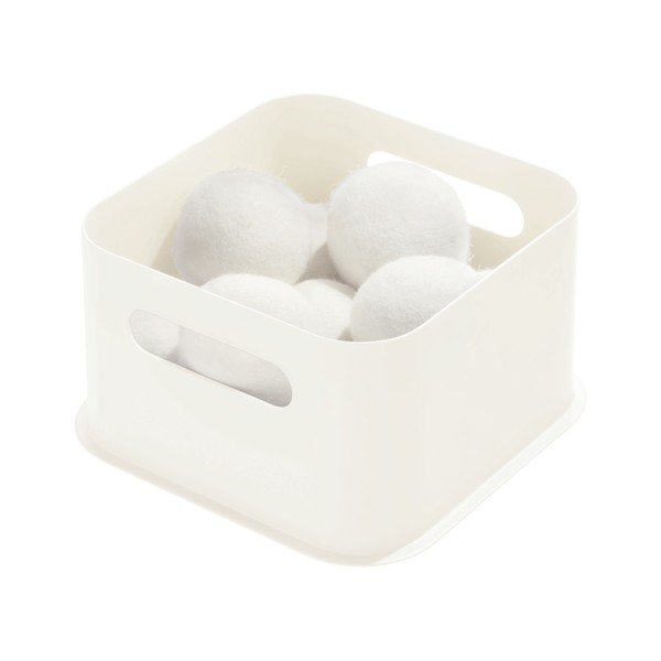 Biały pojemnik iDesign Eco Handled, 21,3x21,3 cm-image-1