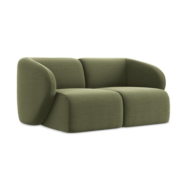 Zielona aksamitna sofa 174 cm Lani – Makamii-image-1
