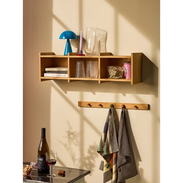 Wielopoziomowa półka w dekorze dębu 80 cm Focal – Hübsch-image-1