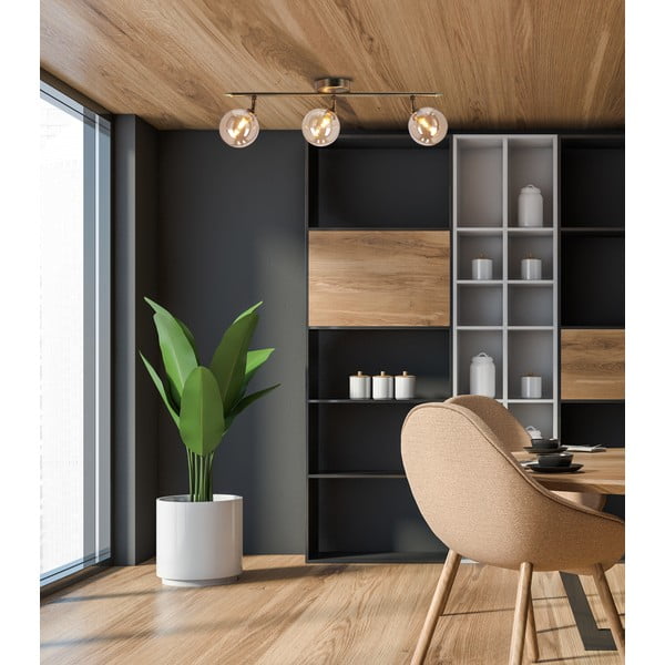 Lampa sufitowa w kolorze brązu ze szklanym kloszem ø 10 cm Rodia – Candellux Lighting-image-1