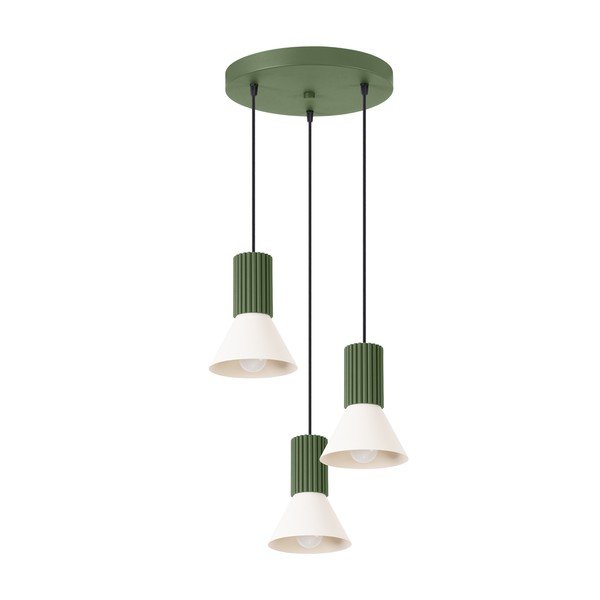 Zielona metalowa lampa wisząca ø 30 cm Niru – Sollux