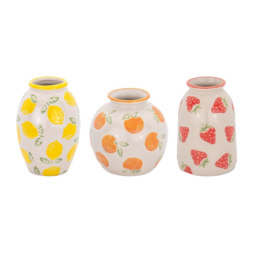 Kamionkowe wazony zestaw 3 szt. (wysokość 9,5 cm) Fruit – Sass & Belle