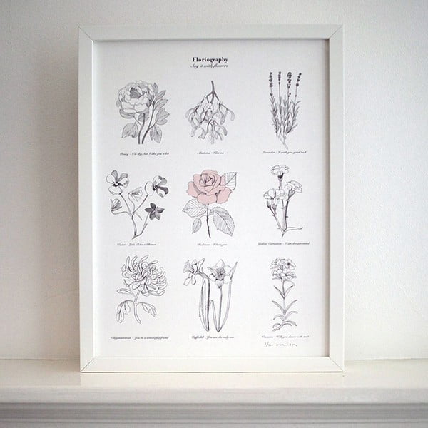 Plakat Flower Language, 30x40 cm