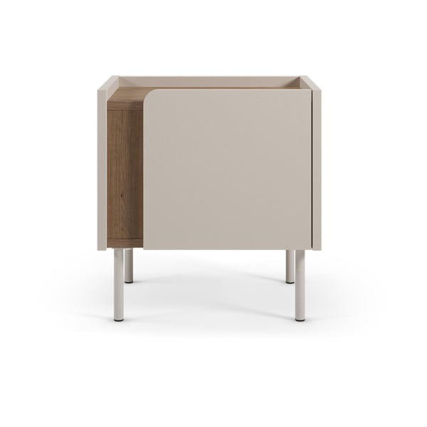 Kremowa/w naturalnym kolorze szafka nocna w dekorze dębu Lucile – Marckeric