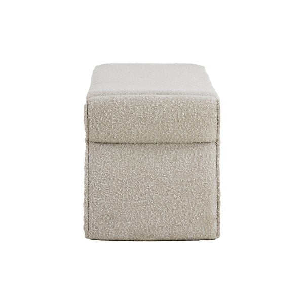 Kremowa ławka z materiału bouclé Nafya – Light & Living-image-3