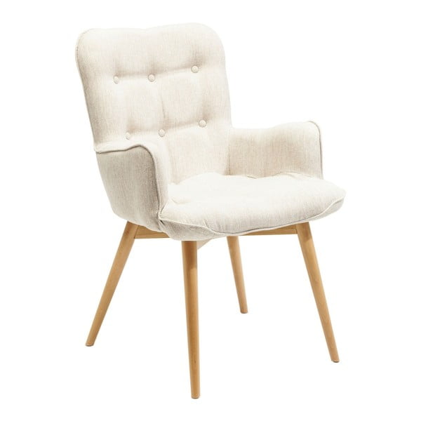 Białe krzesło z podłokietnikami Kare Design Angel Wings