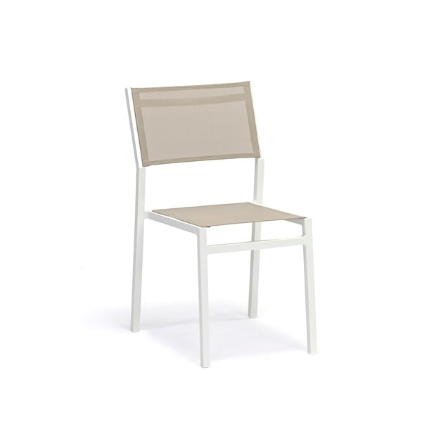 Zestaw 4 szaro-białych krzeseł ogrodowych Ezeis Zephyr