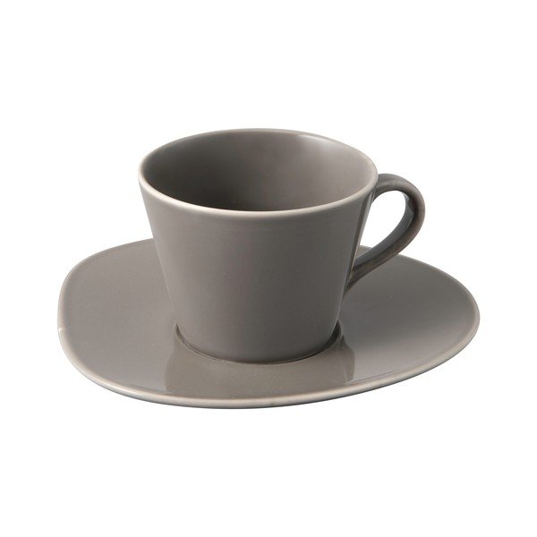 Szary porcelanowy spodek Villeroy & Boch Like Organic, 17,5 cm-image-2