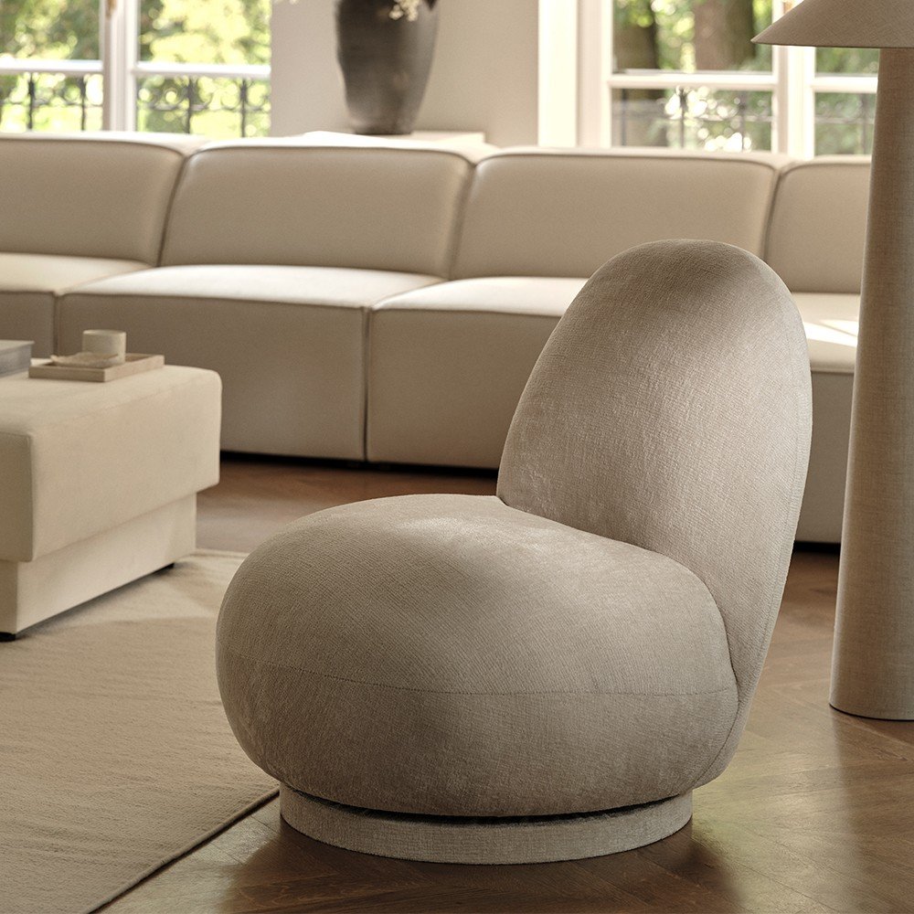 Ciemnoniebieski fotel z materiału bouclé Chuck – Micadoni Home (zdjęcie 6)