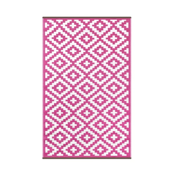 Różowy-beżowy dwustronny dywan zewnętrzny Green Decore Enough, 120x180 cm