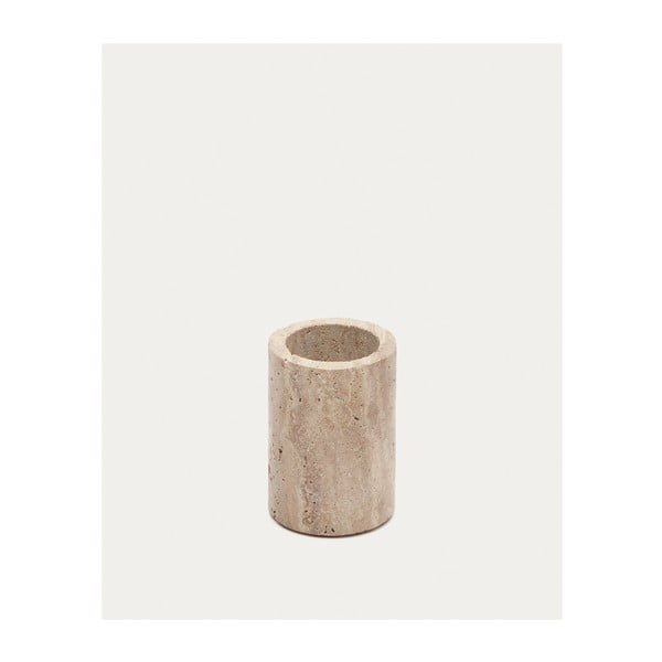 Beżowy kamienny kubek na szczoteczki do zębów Macre – Kave Home-image-2