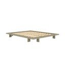 Szałwiowe łóżko dwuosobowe z litego drewna sosnowego bez zagłówka ze stelażem 160x200 cm Japan – Karup Design