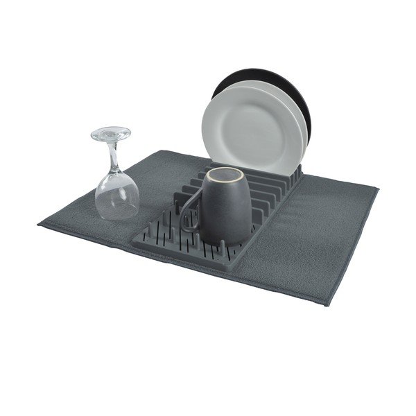 Szara plastikowa podkładka do naczyń 50x38 cm – Homéa-image-1