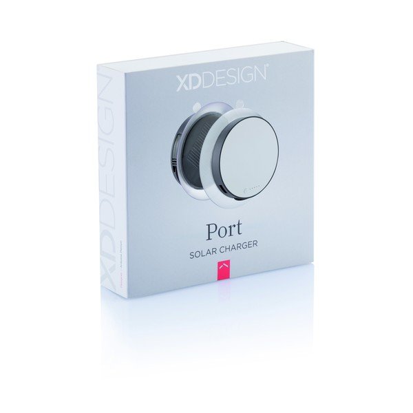 Podróżna ładowarka słoneczna Port, szara-image-1