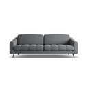 Szara aksamitna sofa 238 cm Nalu – Makamii